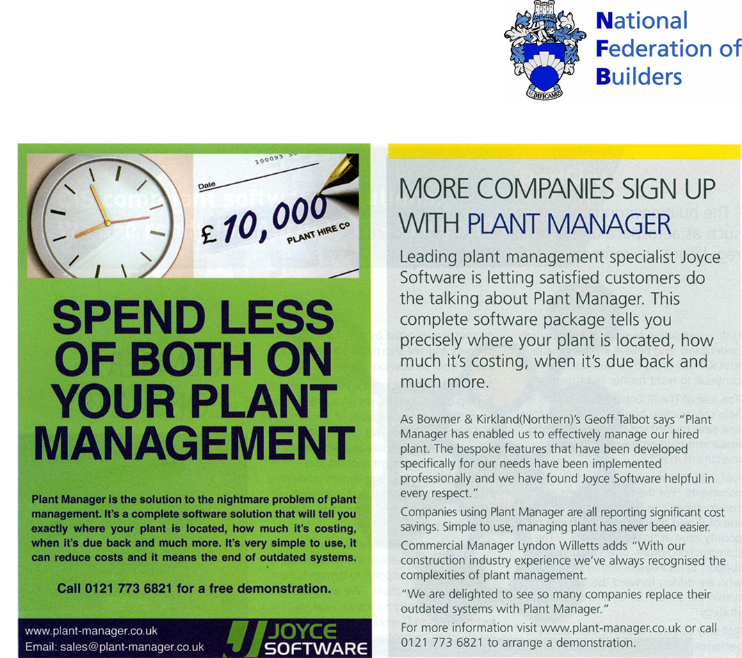 Plant Manager described as the Ideal plant management solution by Insite Magazine